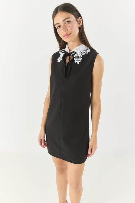 Crepe-Midi-Kleid mit Knopfverschluss - Image 3