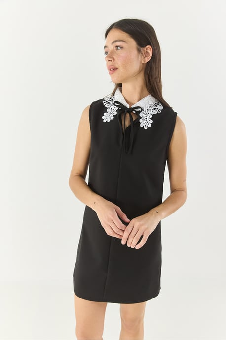 Crepe-Midi-Kleid mit Knopfverschluss - Image 4