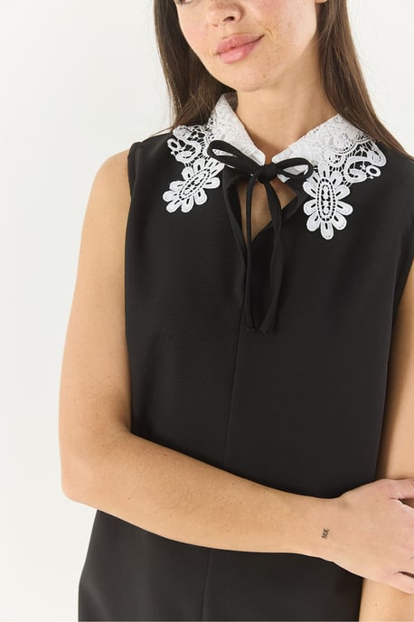 Crepe-Midi-Kleid mit Knopfverschluss - Image 5