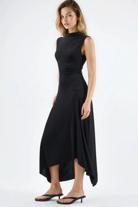 Asymmetrisches Midi Sandy Kleid - Image 2