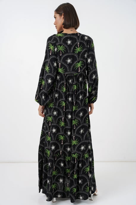 Tropisches Maxi-Kleid mit Knopfverschluss - Image 6