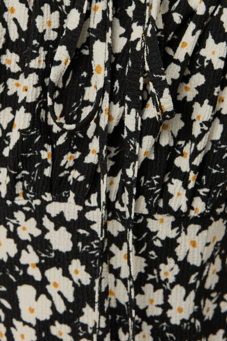 Blumen-Print Bodycon Midi-Kleid mit Schlitz - Image 5