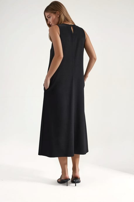 Modal Touch Entspanntes Midi-Kleid mit Taschen - Image 3