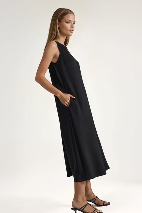 Modal Touch Entspanntes Midi-Kleid mit Taschen - Image 6