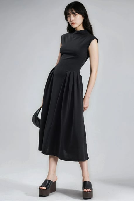 Texturiertes Panel-Midi-Kleid - Image 2
