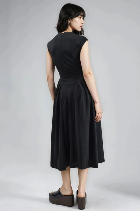 Texturiertes Panel-Midi-Kleid - Image 3
