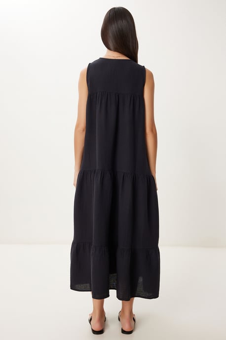 Rüschen V-Ausschnitt Midi-Kleid - Image 5
