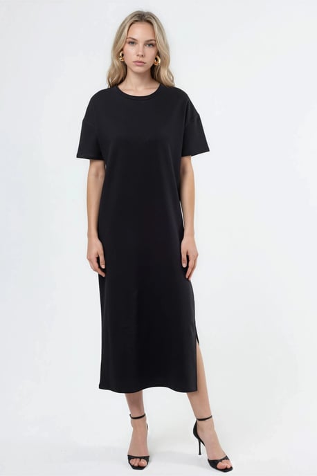 Entspannt geschnittenes Midikleid mit Rundhalsausschnitt - Image 6