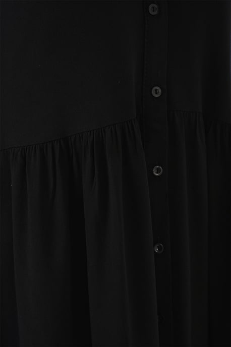 Ärmelloses Midi-Kleid mit Knopfleiste und Hemdkragen - Image 5