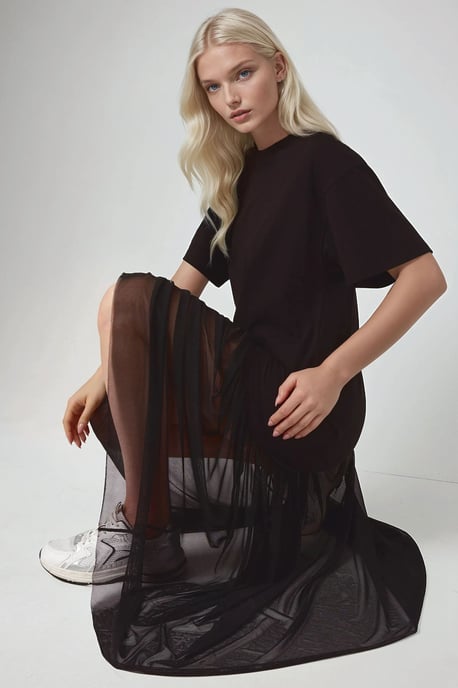 Midi-Kleid mit Tüllrock Pika Kollektion - Image 2
