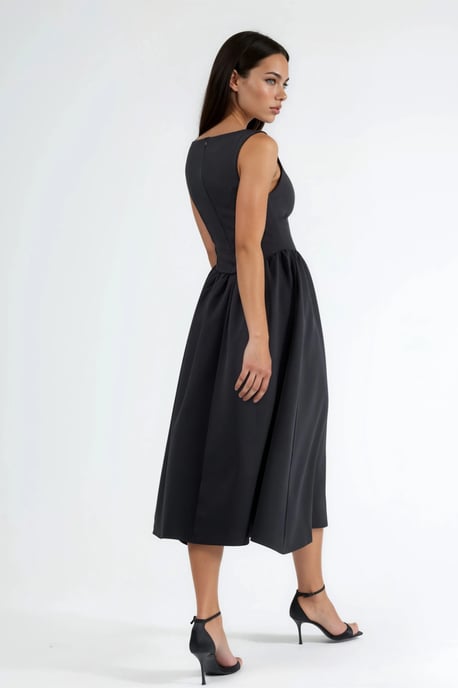A-Form Midi Kleid mit Rundhalsausschnitt - Image 6