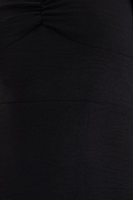 Herzchen-Ausschnitt Midi-Kleid mit seitlicher Schlitze - Image 5