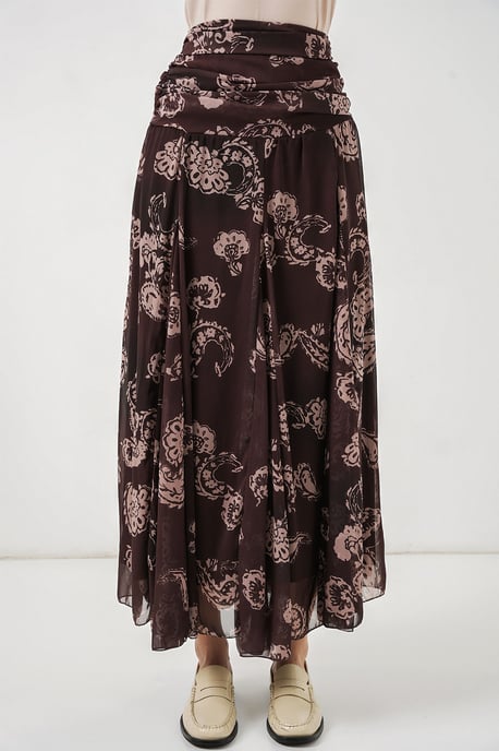 Hohe Taillen-Paisley-Maxikleid - Image 2