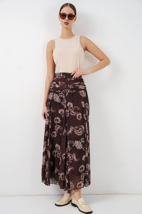 Hohe Taillen-Paisley-Maxikleid - Image 5