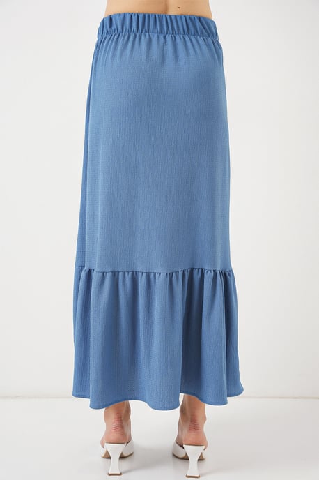 Texturierten Maxi-Strickrock mit elastischem Bund - Image 6