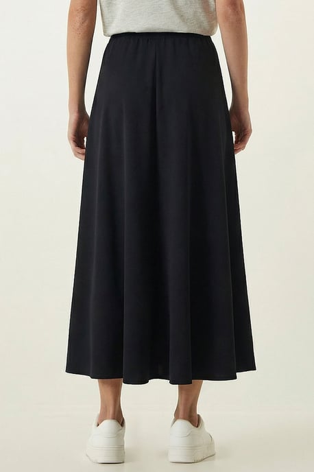 Elastischer Taillensamthose Maxi-Rock - Image 5