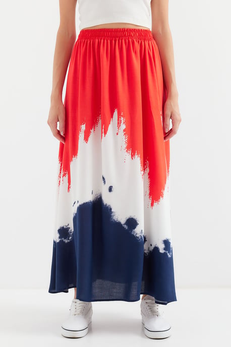 Gradient Maxi Skirt with Elastic Waist - Image 2