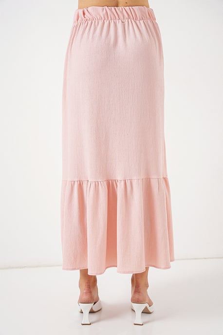 Strukturierter Maxi-Strickrock mit elastischem Bund - Image 6