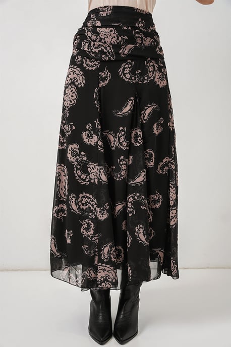 Hochtaillierter Paisley Maxi-Rock - Image 2