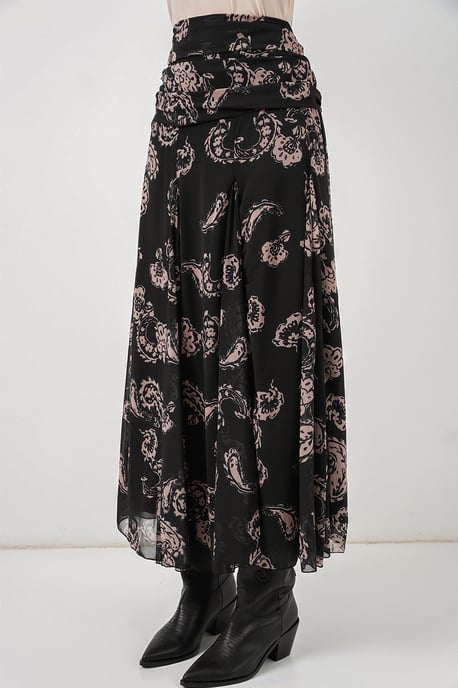 Hochtaillierter Paisley Maxi-Rock - Image 4