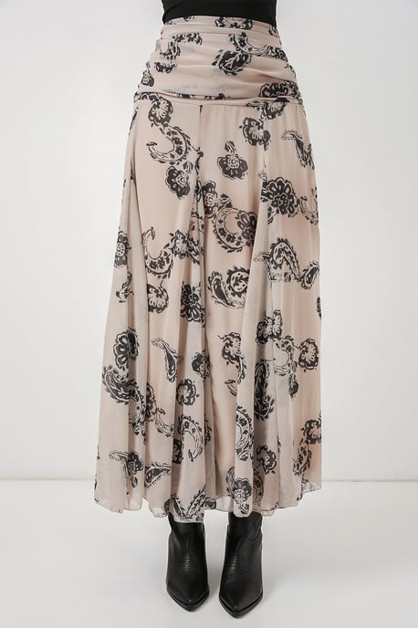 Hohe Taillen-Paisley-Maxikleid - Image 2