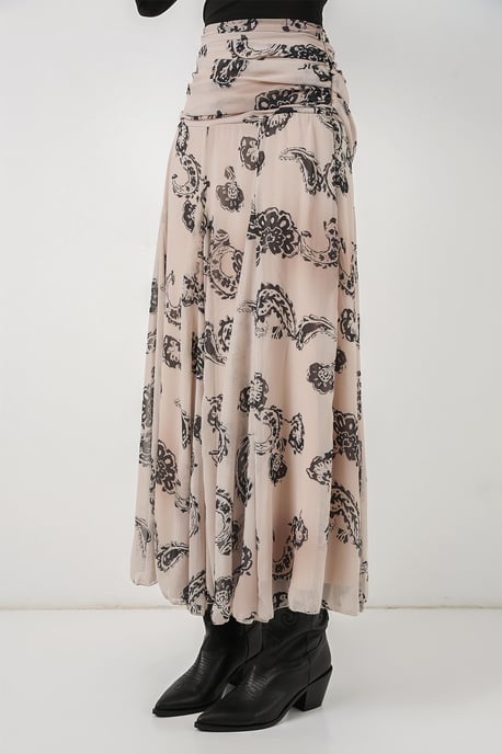 Hohe Taillen-Paisley-Maxikleid - Image 4