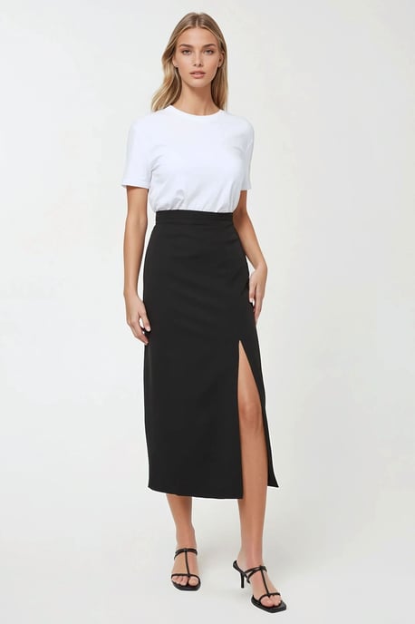 Maxi Bodycon-Rock mit Schitz - Image 3