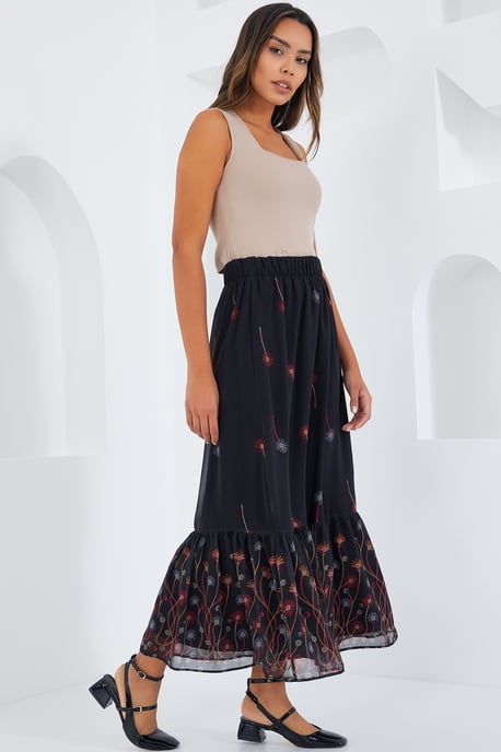 Maxi-Rock mit floralem Muster - Image 2