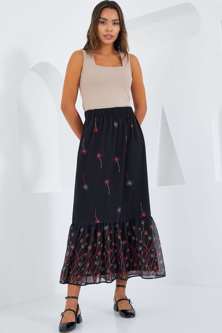 Maxi-Rock mit floralem Muster - Image 4