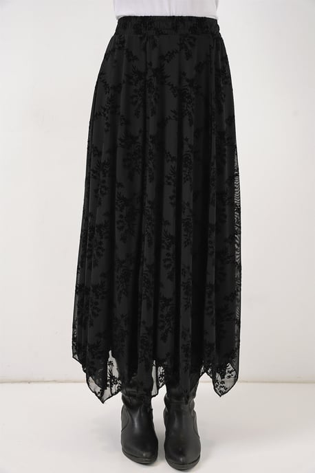 High-Waist Blumen A-Linie Maxi-Rock - Image 2