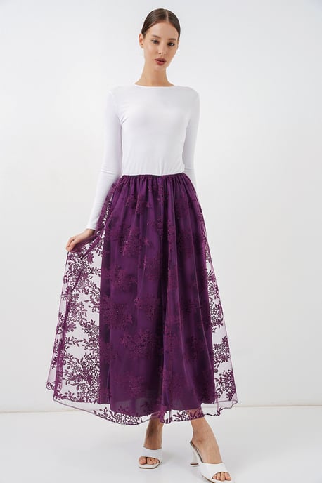 Blumenkleid Hohe Taille Maxi-Rock - Image 1