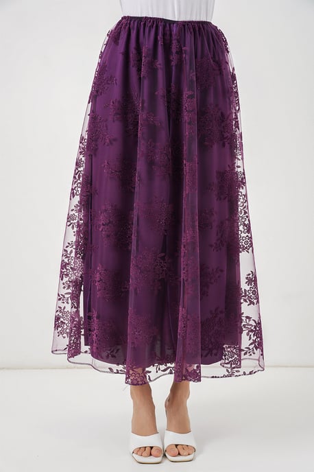 Blumenkleid Hohe Taille Maxi-Rock - Image 2