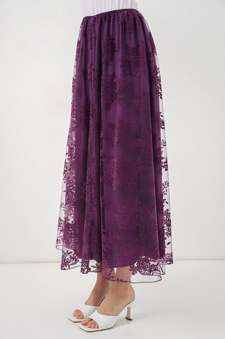 Blumenkleid Hohe Taille Maxi-Rock - Image 4