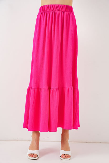 Strukturierter Maxi-Strickrock mit elastischem Bund - Image 4