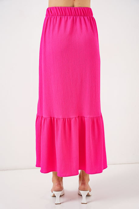 Strukturierter Maxi-Strickrock mit elastischem Bund - Image 6
