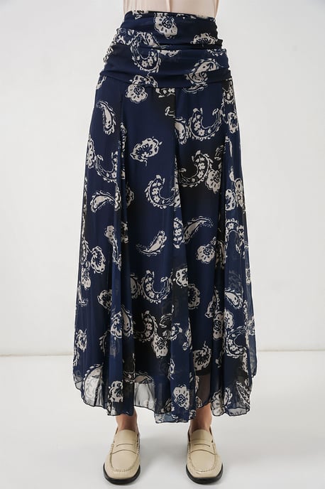 Hohe Taillen-Paisley-Maxikleid - Image 2
