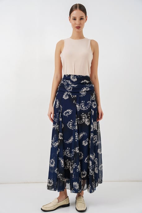 Hohe Taillen-Paisley-Maxikleid - Image 3