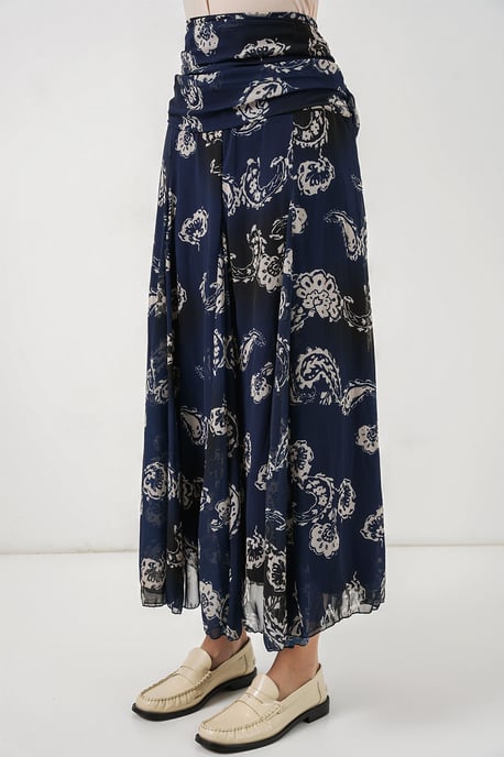 Hohe Taillen-Paisley-Maxikleid - Image 4