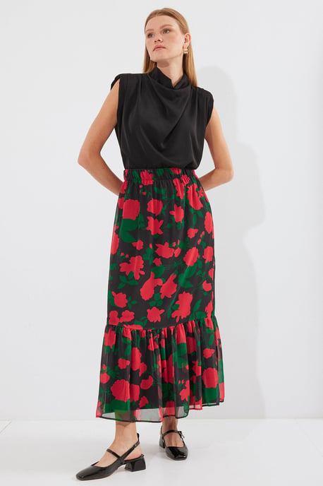 Maxi-Rock mit floralem Muster - Image 6