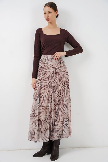 Hohe Taillen-Paisley-Maxikleid - Image 5