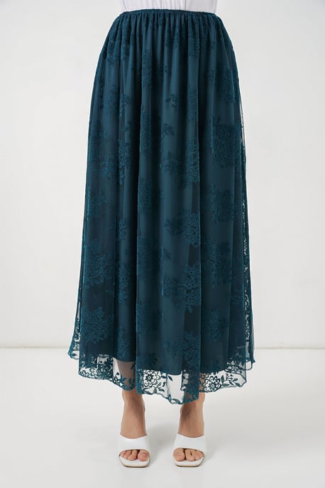 Blumenkleid Hohe Taille Maxi-Rock - Image 2