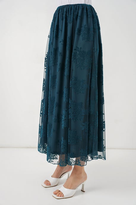 Blumenkleid Hohe Taille Maxi-Rock - Image 4
