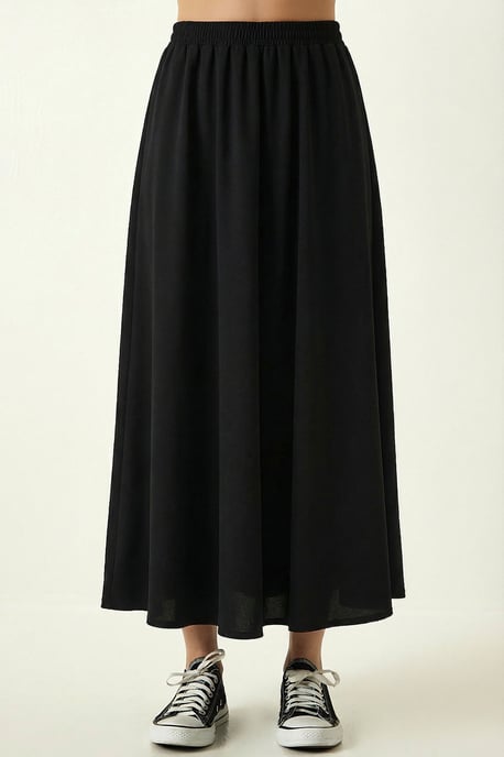 Elastischer Taillen-Maxi-Rock - Image 3