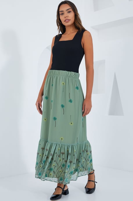 Maxi-Rock mit floralem Muster - Image 2