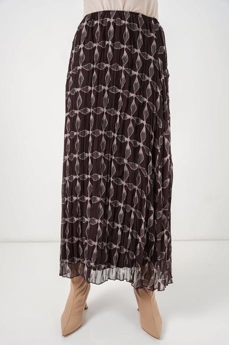 Hoch taillierter geometrischer Druck Maxi-Rock - Image 2