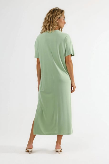 Lockeres Midi-Kleid mit Schlitz - Image 4