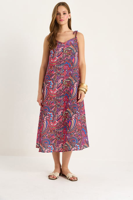 Muster Midi Kleid - Image 2