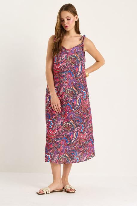 Muster Midi Kleid - Image 3