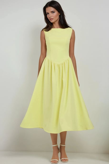 A-Form Midi-Kleid mit Rundhalsausschnitt - Image 2