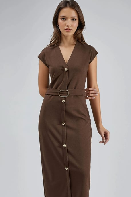 Gürteltini Kleid mit V-Ausschnitt - Image 1